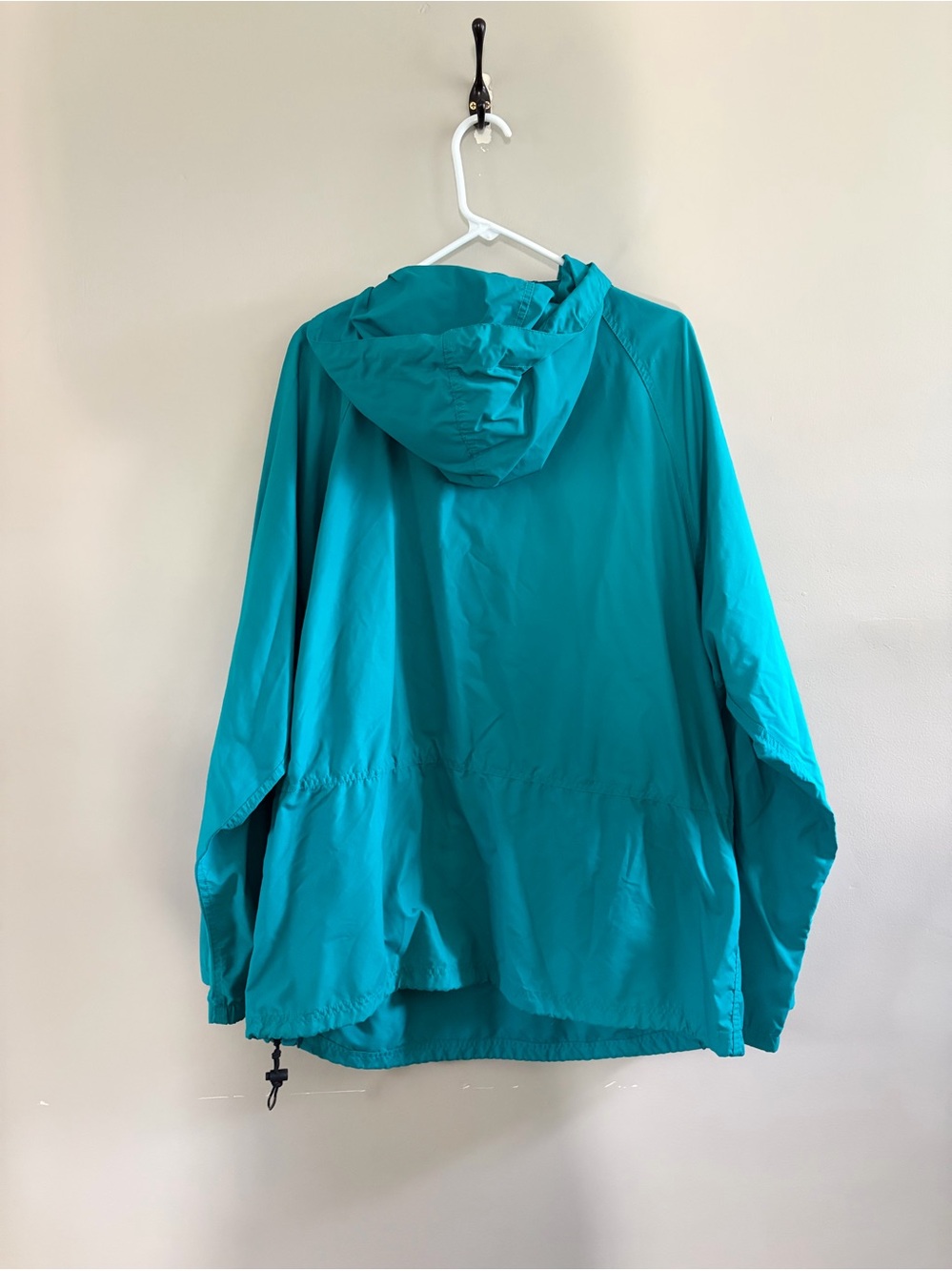 Vintage L.L Bean Hooded Windbreaker Turquoise Size XL - Picture 2 of 5